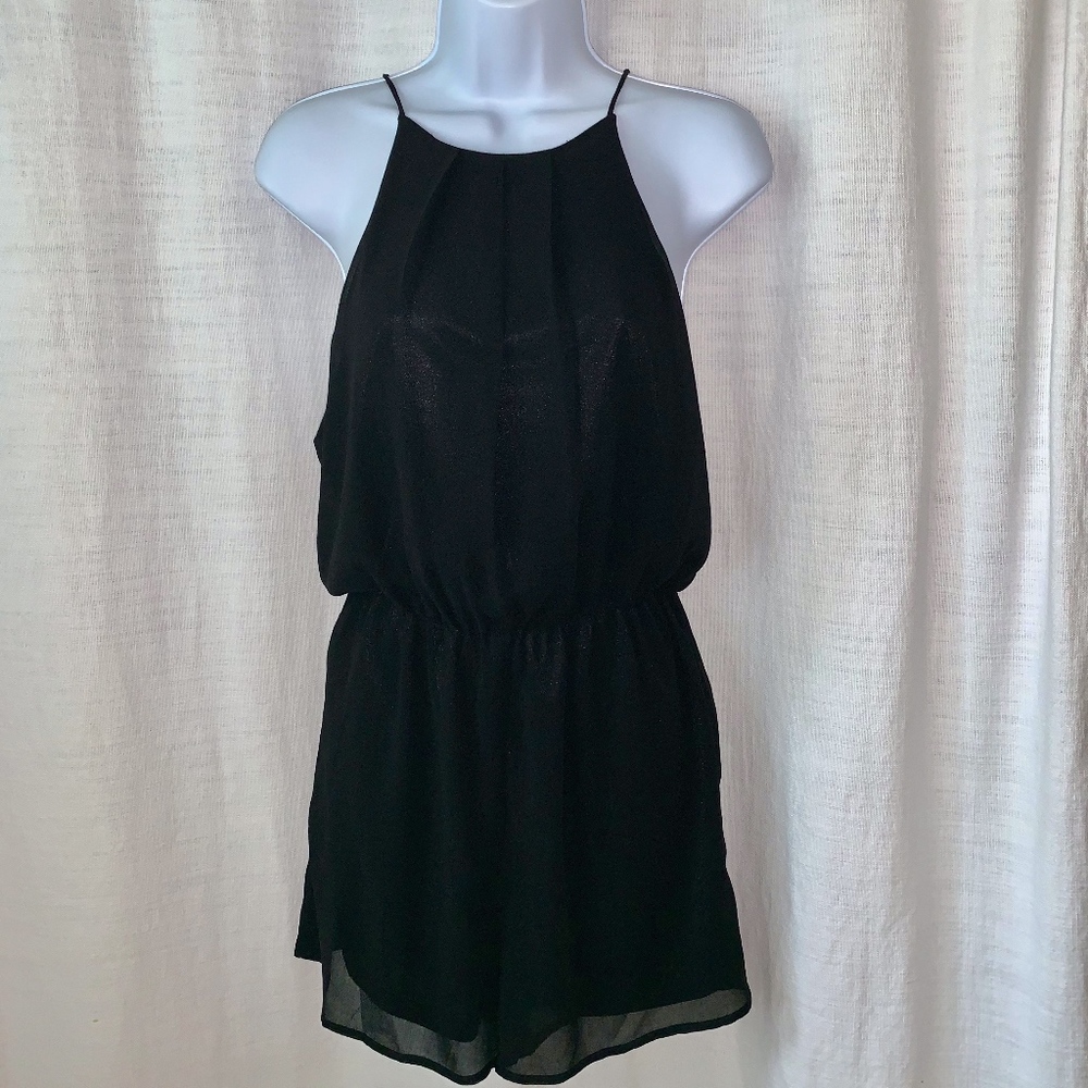 Euc- Lined, Pleated Split Back Romper! - image 1